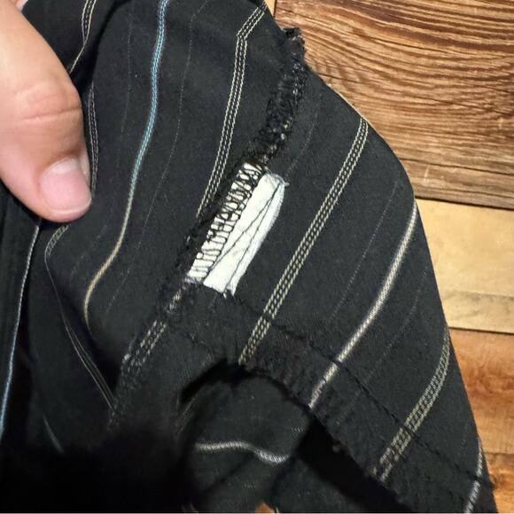 Trina Turk Y2K Pinstripe Low Rise Bootcut Trouser 0 Black Officecore Preppy 2000 - Picture 11 of 13